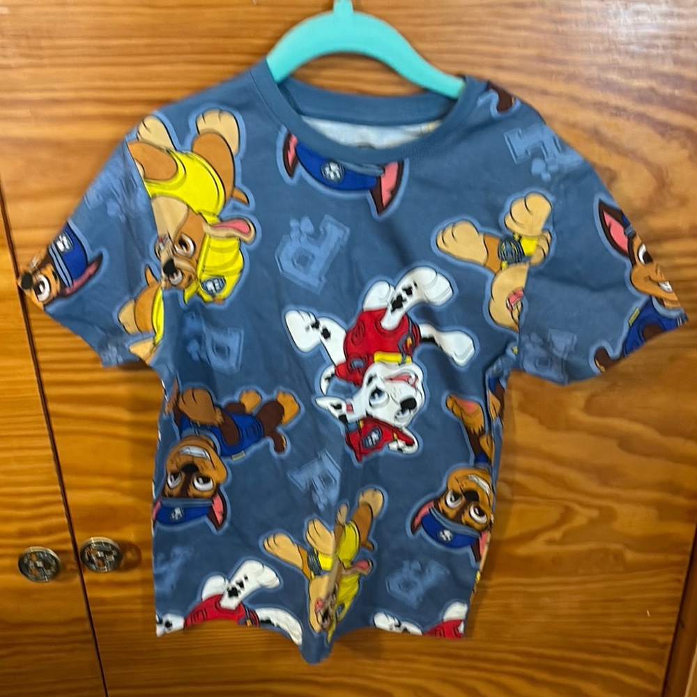 Nickelodeon Blue and Yellow Cartoon Tee
